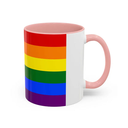 LGBTQ+ rainbow flag Quasar Progress Pride Flag - Accent Coffee Mug-Go Mug Yourself