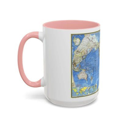 World Map (1970) (Map) Accent Coffee Mug-Go Mug Yourself