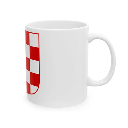 Coat of arms of Croatia (white chequy) - White Coffee Mug-Go Mug Yourself