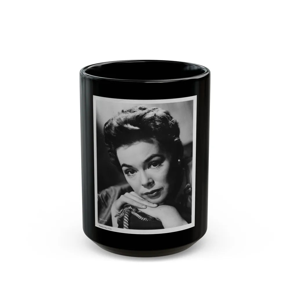 Barbara Rush #157 (Vintage Female Icon) Black Coffee Mug-15oz-Go Mug Yourself