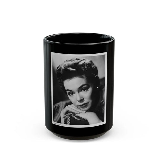 Barbara Rush #157 (Vintage Female Icon) Black Coffee Mug-15oz-Go Mug Yourself