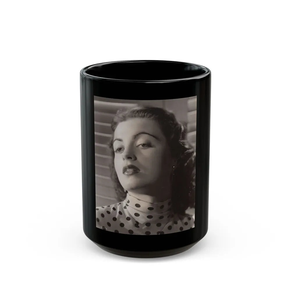 Faith Domergue #169 (Vintage Female Icon) Black Coffee Mug-15oz-Go Mug Yourself