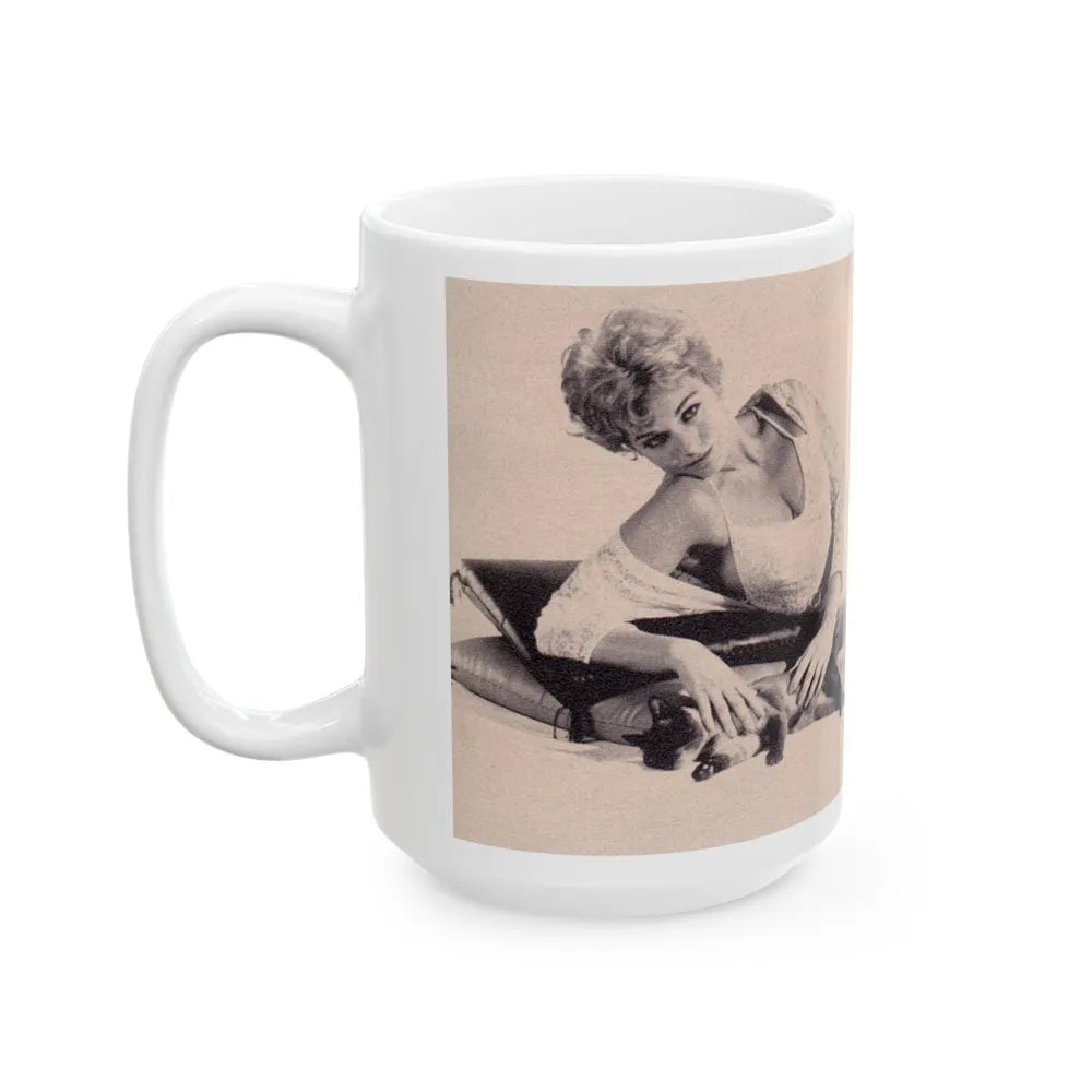 Kim Novak #381 (Vintage Female Icon) White Coffee Mug-Go Mug Yourself