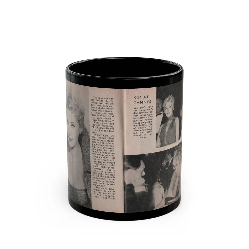 Kim Novak #147 - Scanned Mag. 66 Photos (Vintage Female Icon) Black Coffee Mug-11oz-Go Mug Yourself