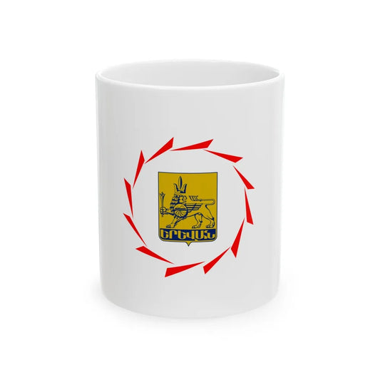 Flag of Yerevan Armenia - White Coffee Mug-11oz-Go Mug Yourself