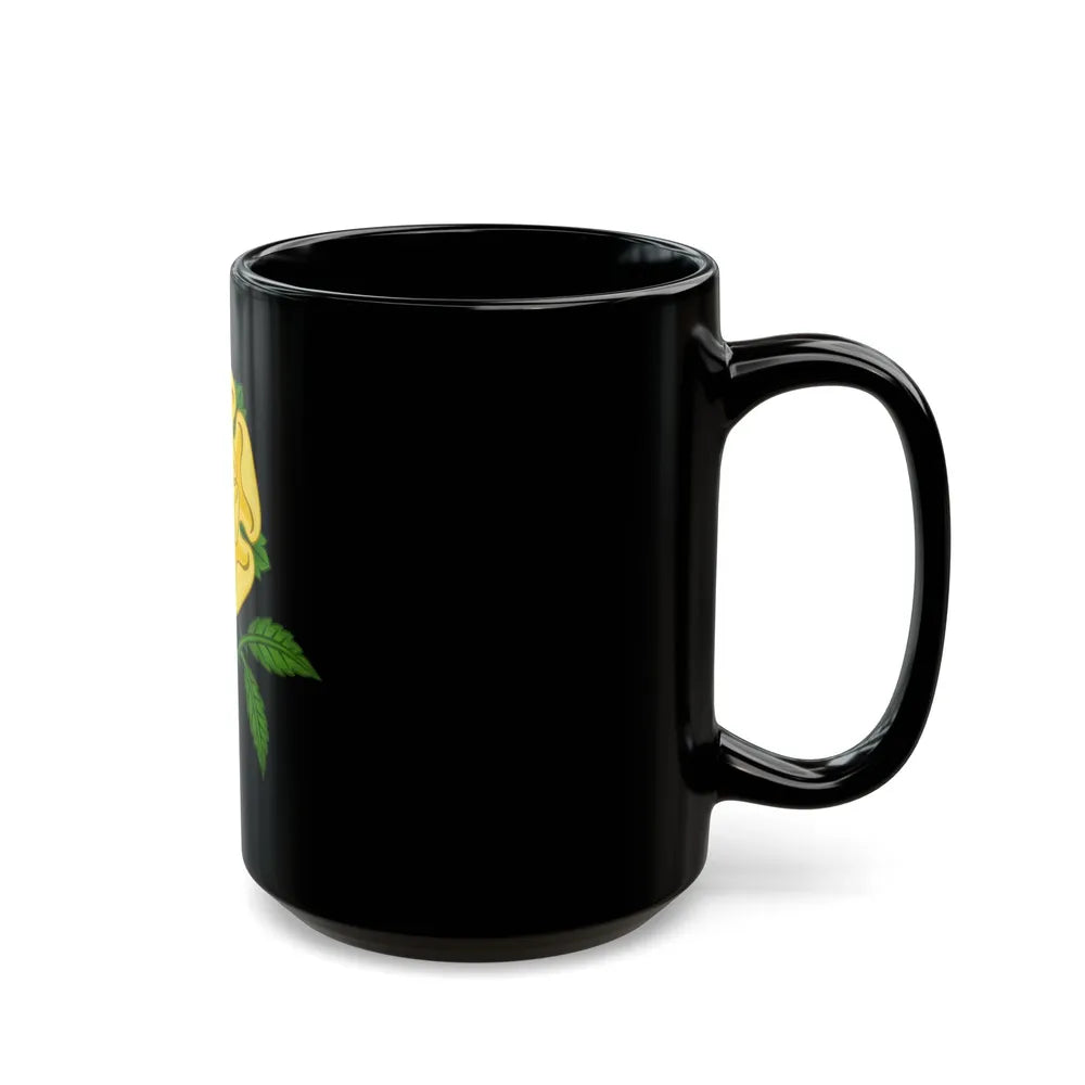 Golden Rose Badge - Black Coffee Mug-Go Mug Yourself