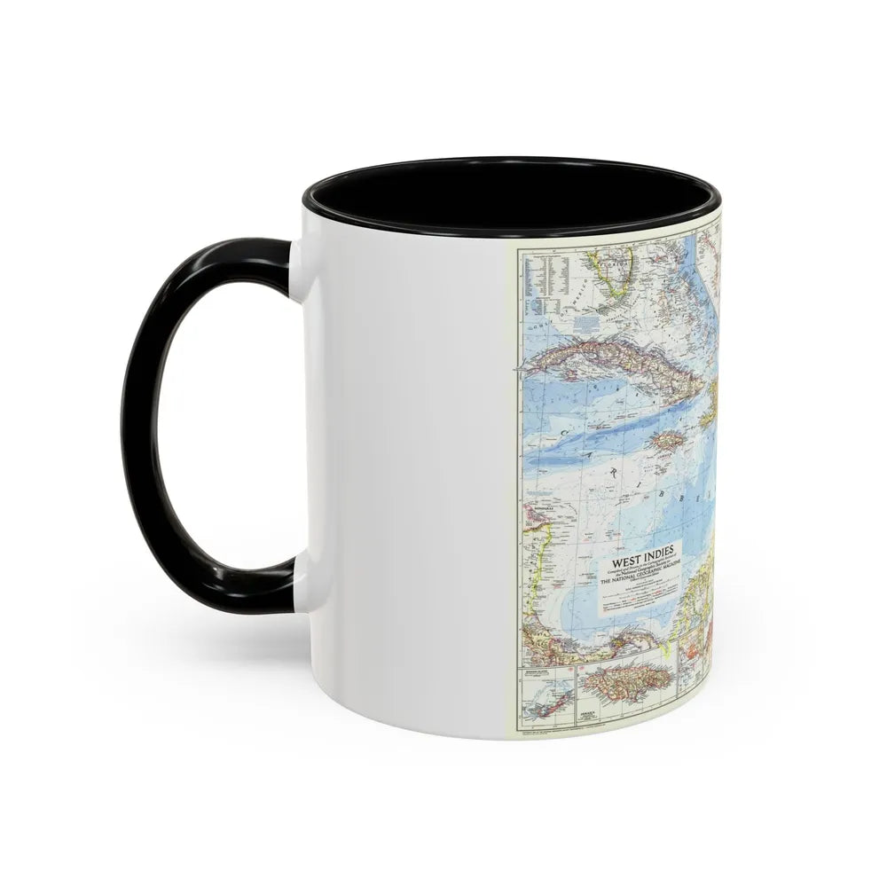 West Indies (1954) (Map) Accent Coffee Mug-Go Mug Yourself