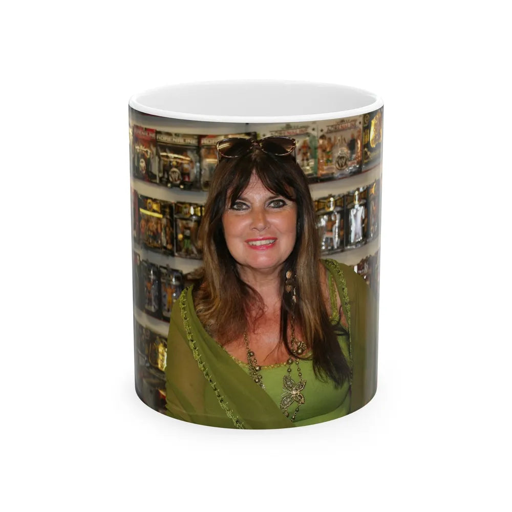 Caroline Munro #217 (Vintage Female Icon) White Coffee Mug-11oz-Go Mug Yourself