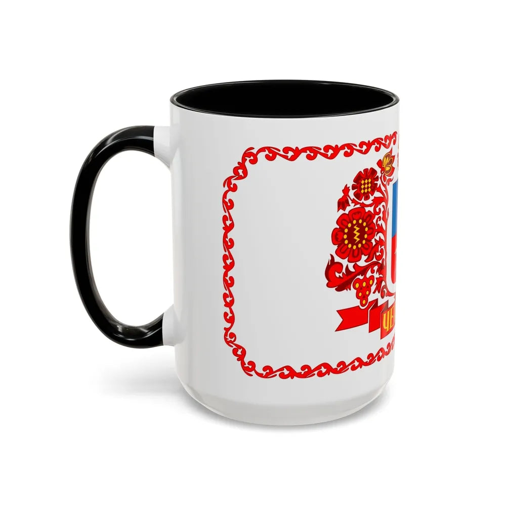 Flag of Cherkasy Ukraine - Accent Coffee Mug-Go Mug Yourself