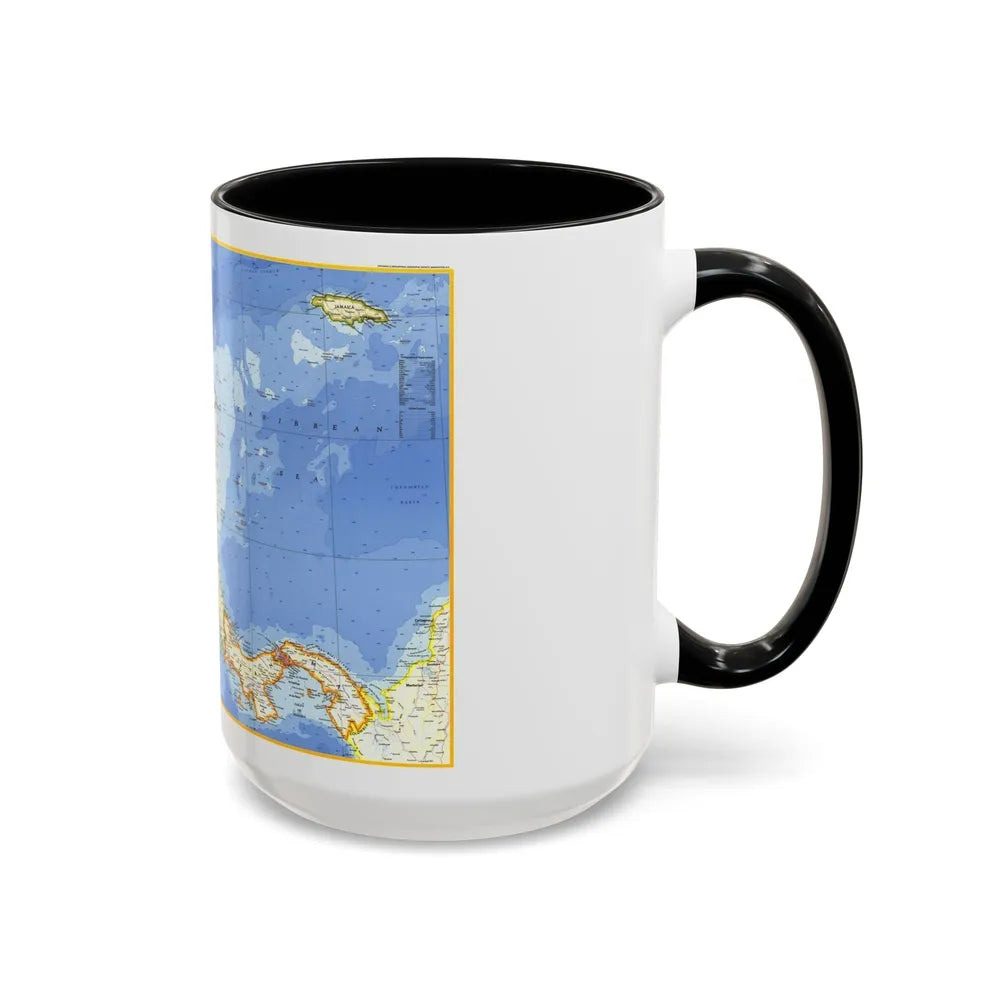 Central America (1973) (Map) Accent Coffee Mug-Go Mug Yourself