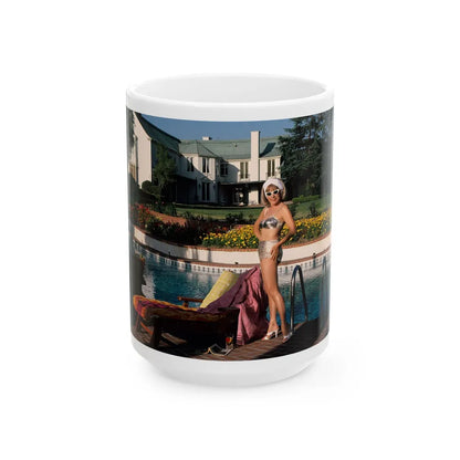 Terry Moore #416 - Unreleased Aug. '84 Playboy Photo from shoot non nude (Vintage Female Icon) White Coffee Mug-15oz-Go Mug Yourself