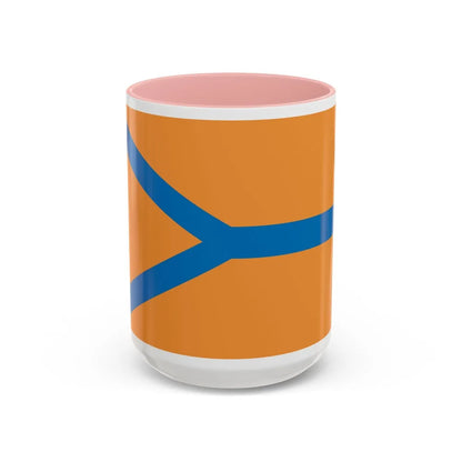 Flag of Cherepovets Russia - Accent Coffee Mug-15oz-Pink-Go Mug Yourself