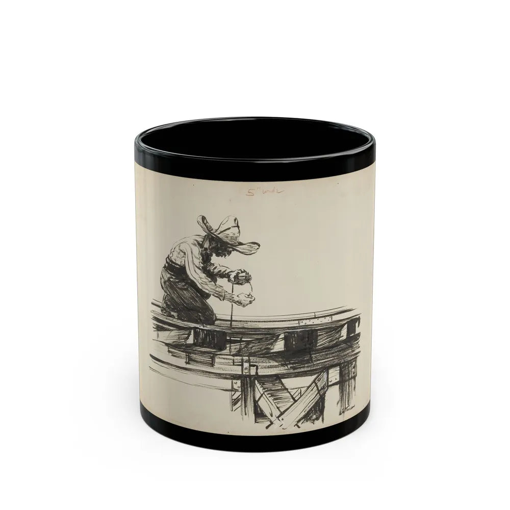 Blue Book Magazine Illustration - Black Coffee Mug-11oz-Go Mug Yourself