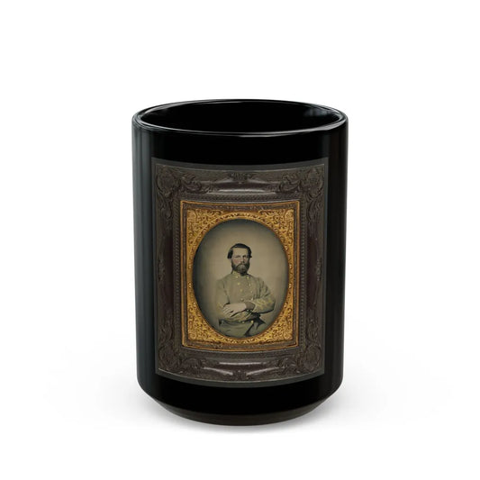 Captain William W. Cosby Of H Company, 2nd Virginia Light Artillery Regiment In Uniform (U.S. Civil War) Black Coffee Mug-15oz-Go Mug Yourself