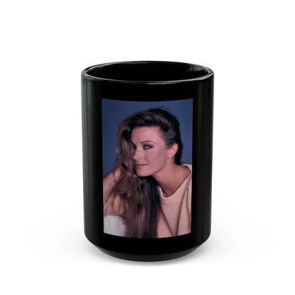 Jane Seymour #77 (Vintage Female Icon) Black Coffee Mug-15oz-Go Mug Yourself