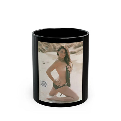 Caroline Munro #250 - Femme Fatales Fall 1992 (Vintage Female Icon) Black Coffee Mug-11oz-Go Mug Yourself