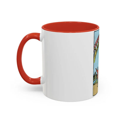 The 10 of Cups (Tarot Card) Accent Coffee Mug-Go Mug Yourself