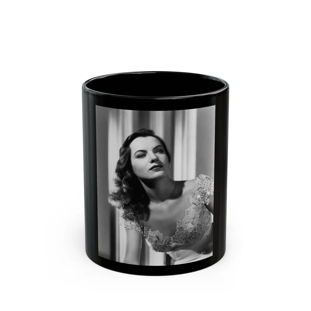 Ella Raines #124 (Vintage Female Icon) Black Coffee Mug-11oz-Go Mug Yourself