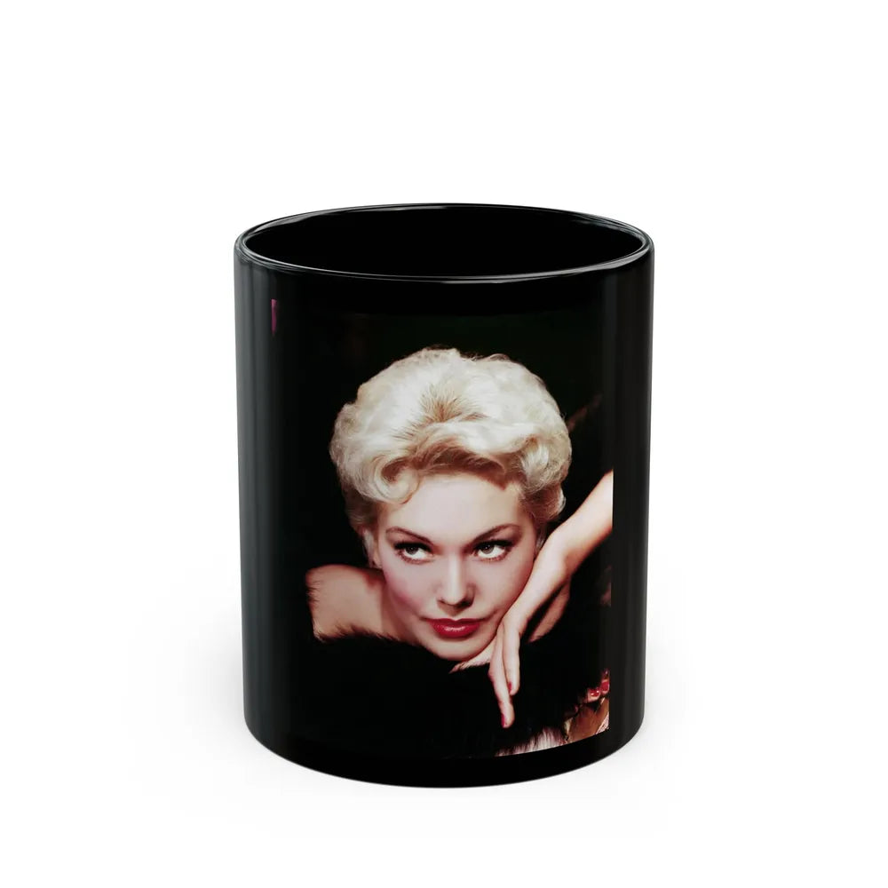 Kim Novak #372 (Vintage Female Icon) Black Coffee Mug-11oz-Go Mug Yourself