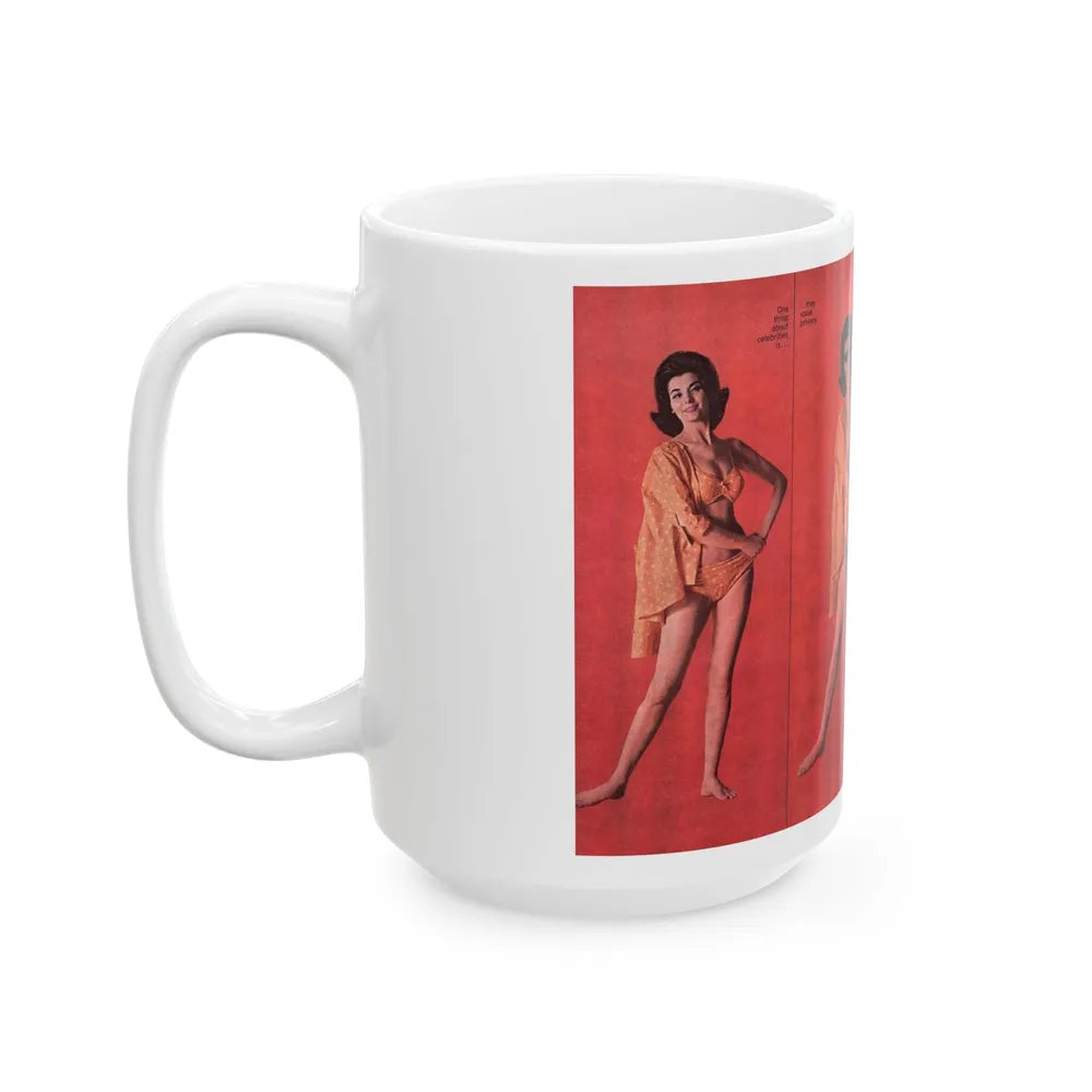 Nancy Kovack #96 - Esquire June 1961 (Vintage Female Icon) White Coffee Mug-Go Mug Yourself