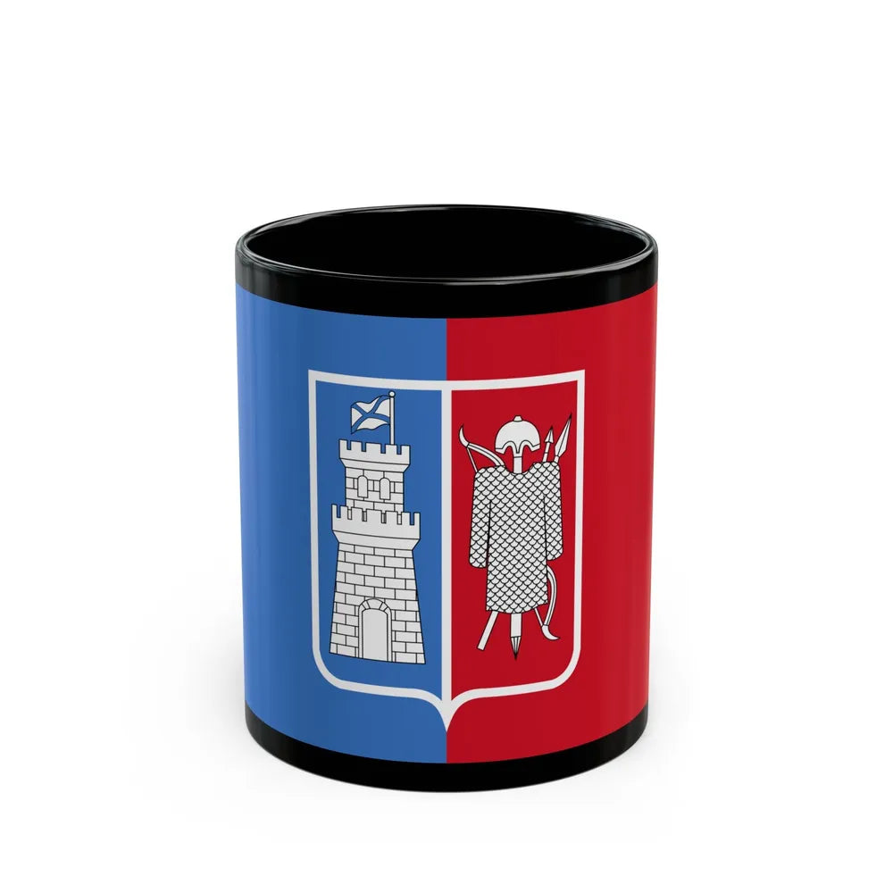 Flag of Rostov on Don Russia - Black Coffee Mug-11oz-Go Mug Yourself