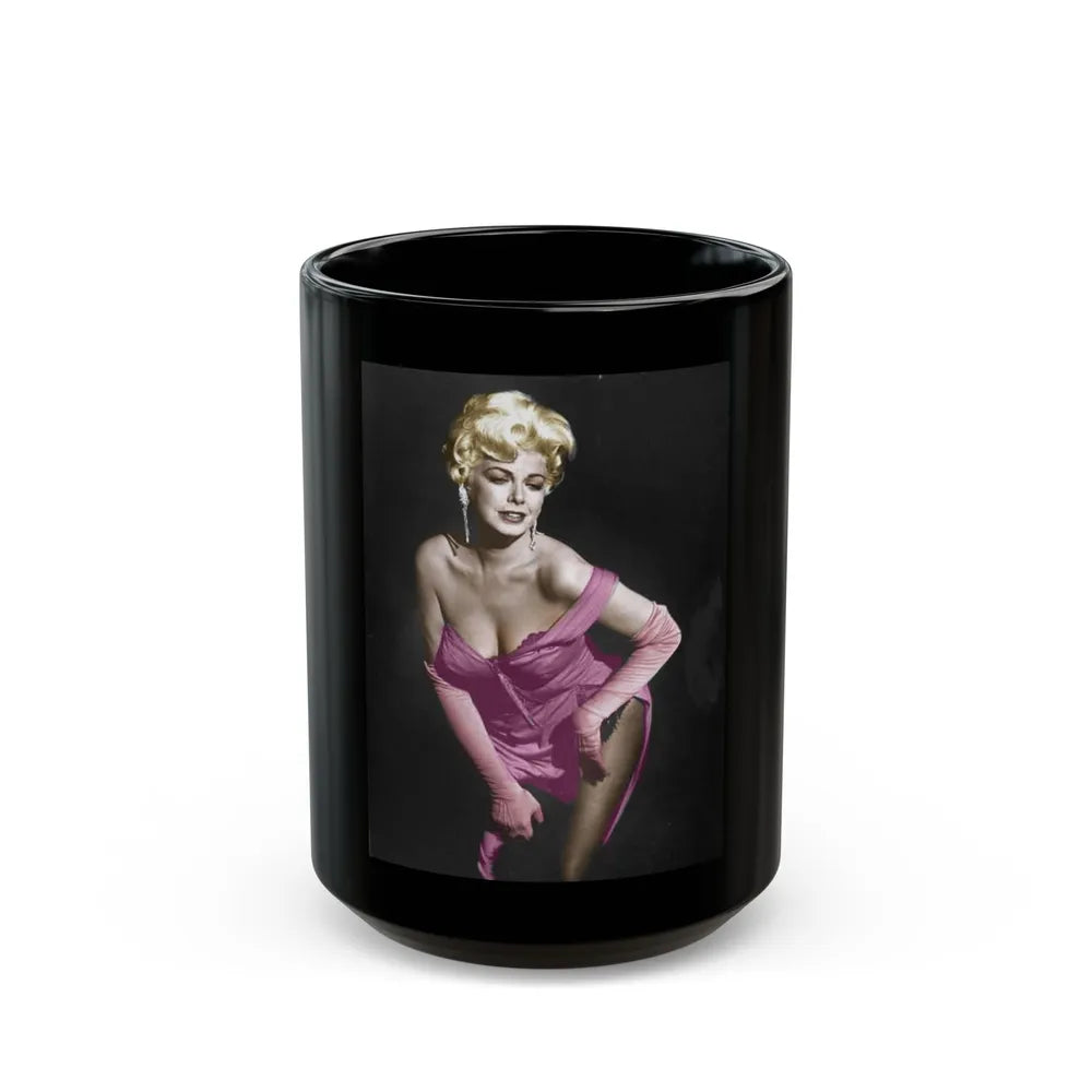 Barbara Nichols #25 (Vintage Female Icon) Black Coffee Mug-15oz-Go Mug Yourself