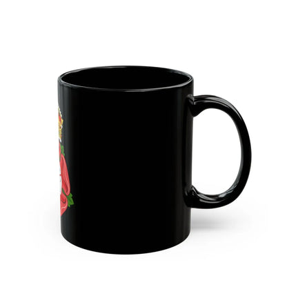 Tudor Rose, royally crowned - Black Coffee Mug-Go Mug Yourself