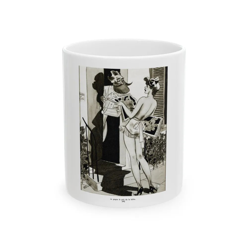 Ballyhoo Magazine Illustration, February 1935 - White Coffee Mug-11oz-Go Mug Yourself