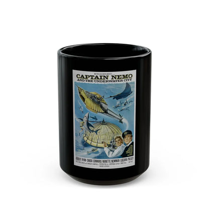 CAPTAIN NEMO AND THE UNDERWATER CITY 1969 Movie Poster - Black Coffee Mug-15oz-Go Mug Yourself