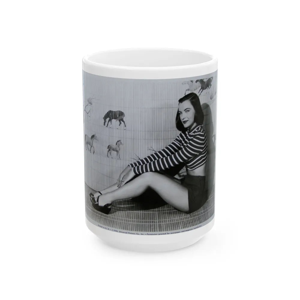 Ella Raines #174 (Vintage Female Icon) White Coffee Mug-15oz-Go Mug Yourself