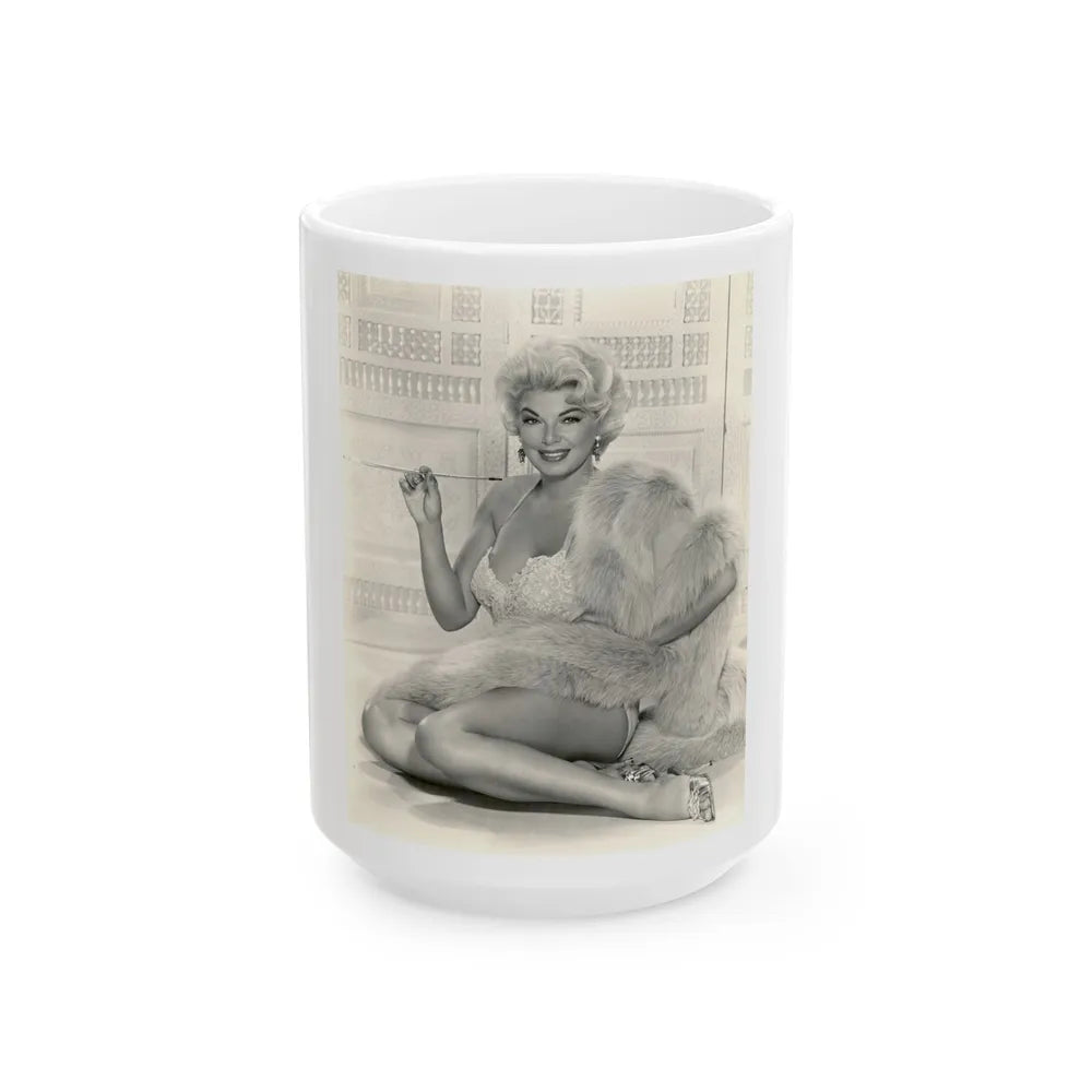 Barbara Nichols #529 (Vintage Female Icon) White Coffee Mug-15oz-Go Mug Yourself