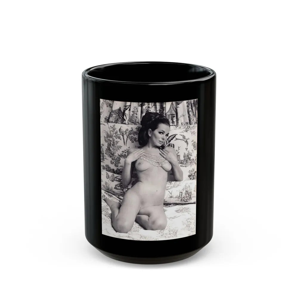 Julie Ege #247 (Vintage Female Icon) Black Coffee Mug-15oz-Go Mug Yourself