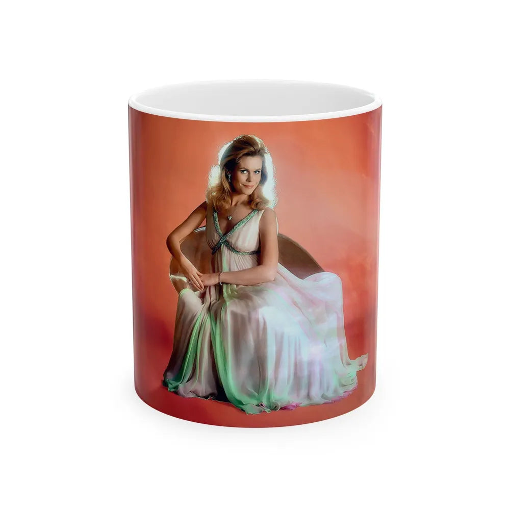 Elizabeth Montgomery #107 (Vintage Female Icon) White Coffee Mug-11oz-Go Mug Yourself