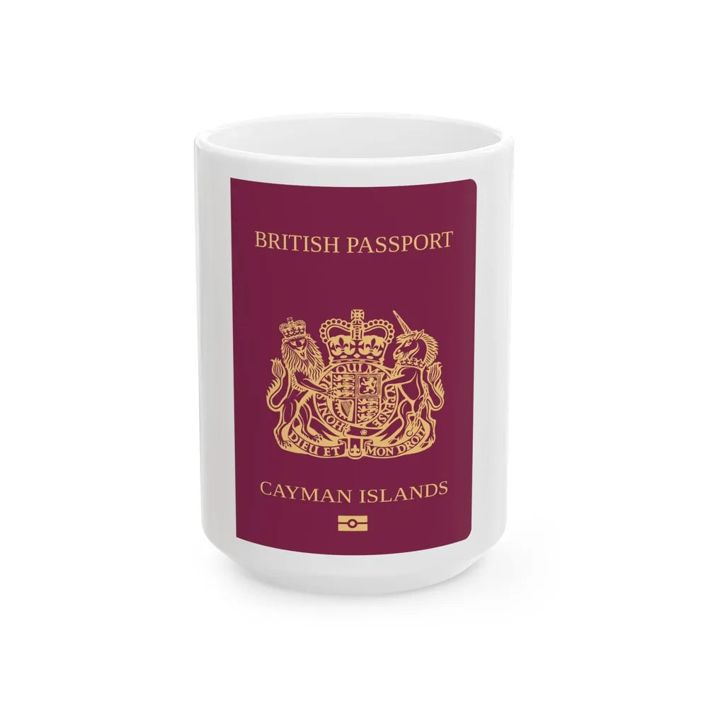 Cayman Islands Passport - White Coffee Mug-15oz-Go Mug Yourself