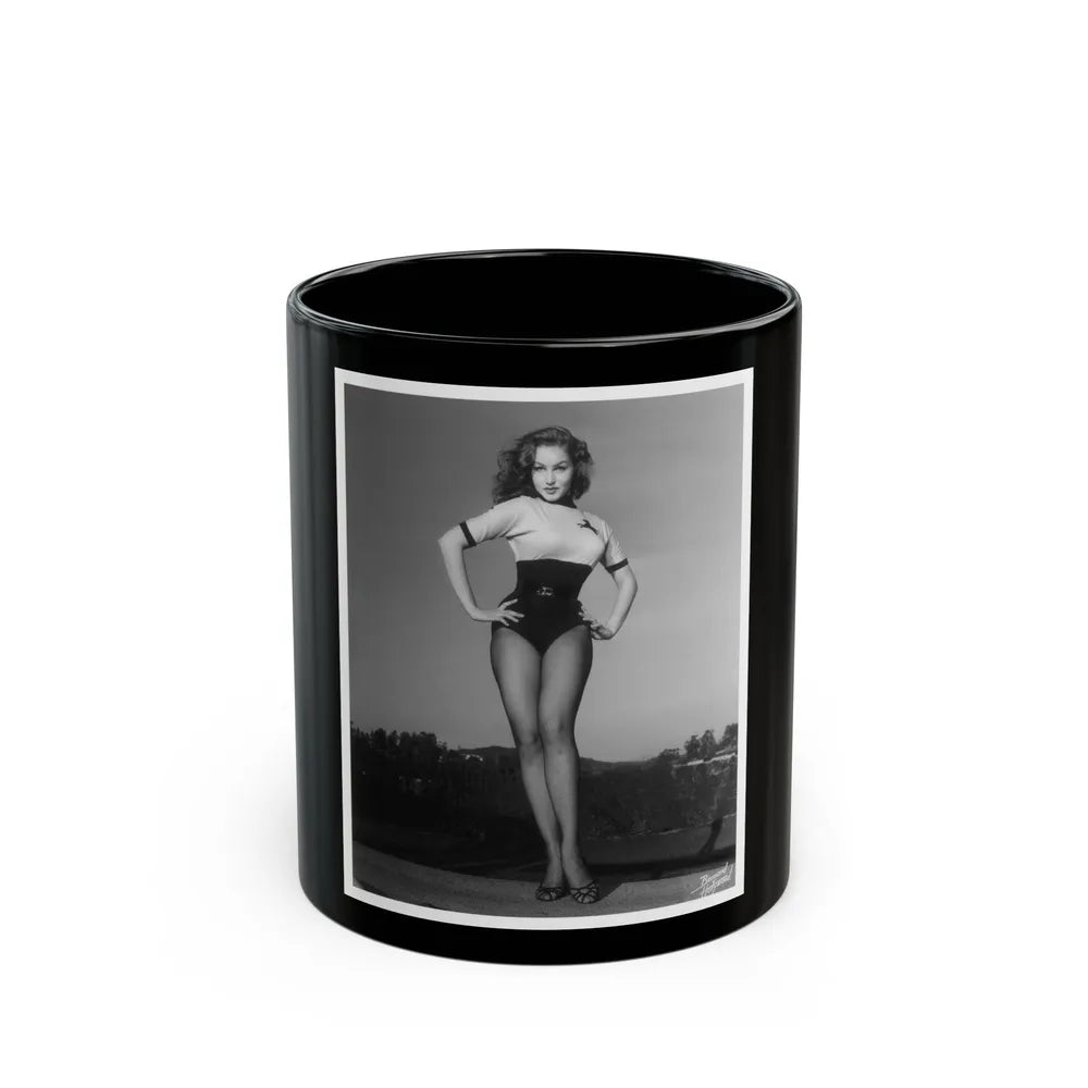 Julie Newmar #12 (Vintage Female Icon) Black Coffee Mug-11oz-Go Mug Yourself