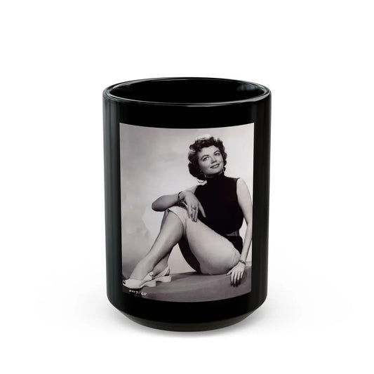 Dorothy Malone #151 (Vintage Female Icon) Black Coffee Mug-15oz-Go Mug Yourself