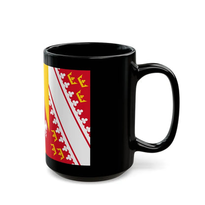 Flag of Grand Est France 2 - Black Coffee Mug-Go Mug Yourself