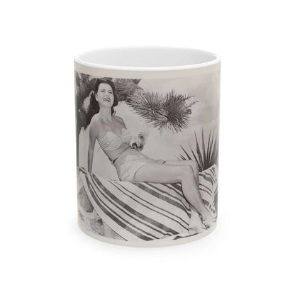 Faith Domergue #175 (Vintage Female Icon) White Coffee Mug-11oz-Go Mug Yourself