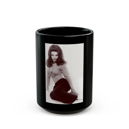 Francine York #05 (Vintage Female Icon) Black Coffee Mug-15oz-Go Mug Yourself