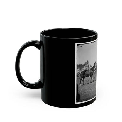 Falmouth, Virginia. Col. George Henry Sharpe's Horses, Headquarters, Army Of The Potomac (U.S. Civil War) Black Coffee Mug-Go Mug Yourself