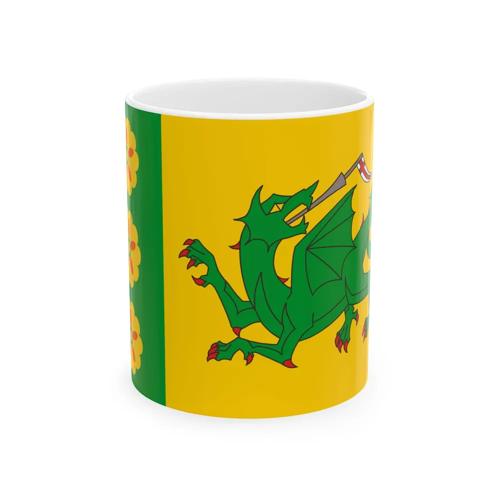 Flag of Evenley UK - White Coffee Mug-11oz-Go Mug Yourself