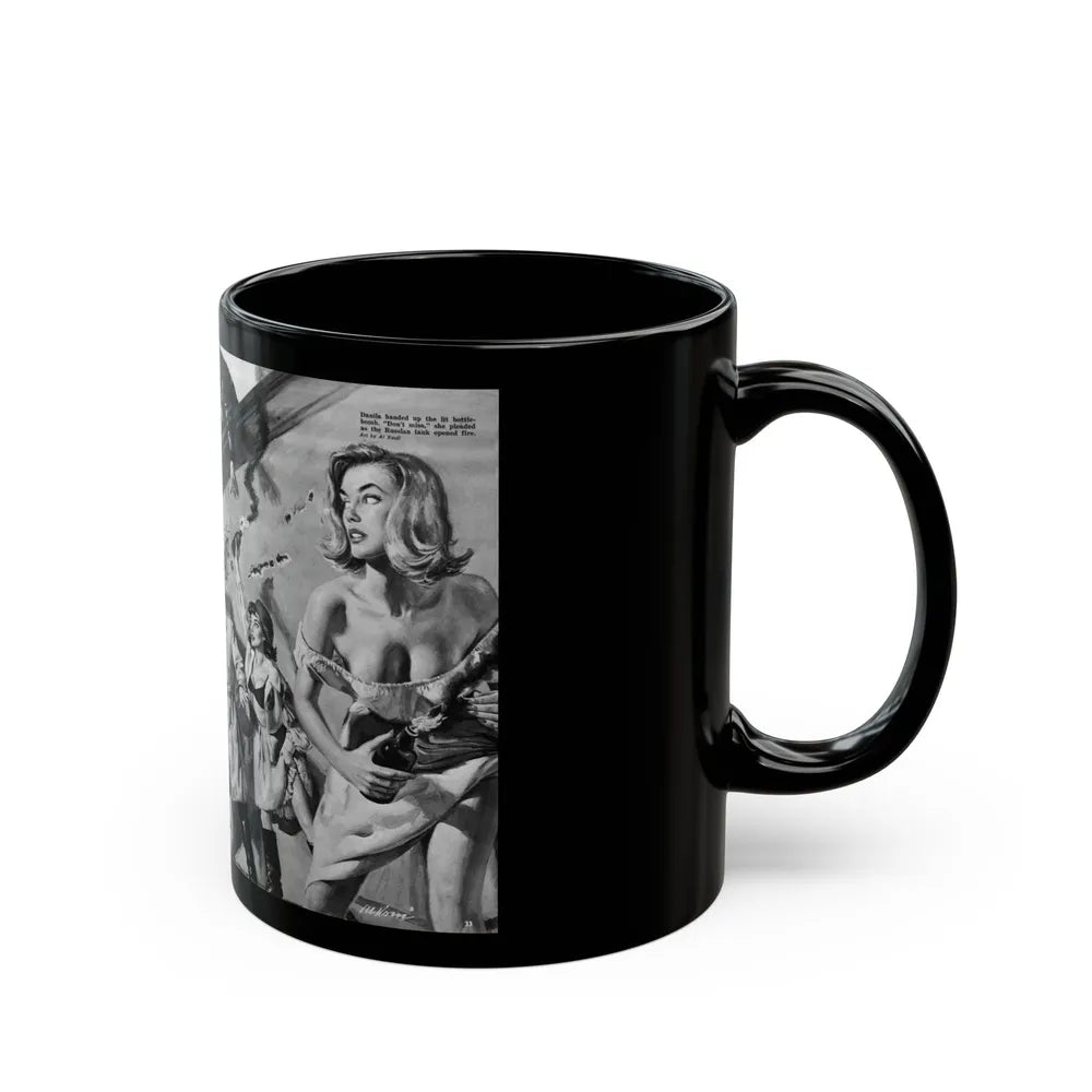 Freedom Girl's' Iron Curtain Escape, For Men Only, June 1964 - Black Coffee Mug-Go Mug Yourself