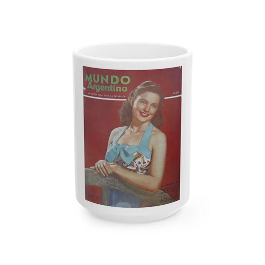 Coleen Gray #45 - Mag. Cover (Vintage Female Icon) White Coffee Mug-15oz-Go Mug Yourself