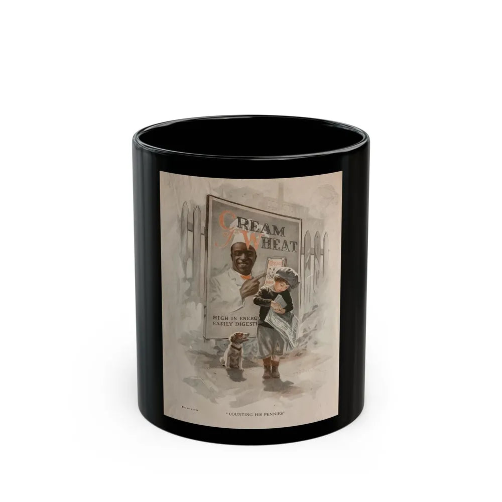 Cream of Wheat Ad, The Saturday Evening Post, December 13, 1924 - Black Coffee Mug-11oz-Go Mug Yourself