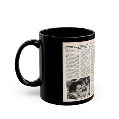 Ingrid Pitt #102 - Mag. Pages (Vintage Female Icon) Black Coffee Mug-Go Mug Yourself