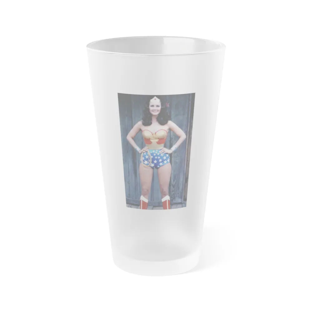 Lynda Carter #264 (Vintage Female Icon) Frosted Pint 16oz-16oz-Frosted-Go Mug Yourself