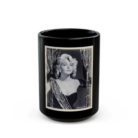 Dorothy Malone #132 (Vintage Female Icon) Black Coffee Mug-15oz-Go Mug Yourself