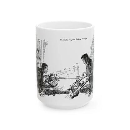 Dragon Horns (3), Blue Book Magazine, March 1947 - White Coffee Mug-15oz-Go Mug Yourself