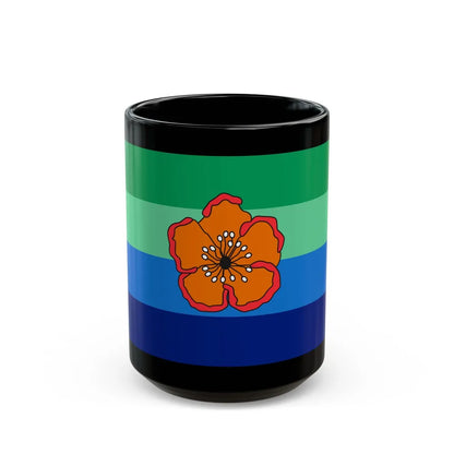 Flag of Angaur Palau - Black Coffee Mug-15oz-Go Mug Yourself