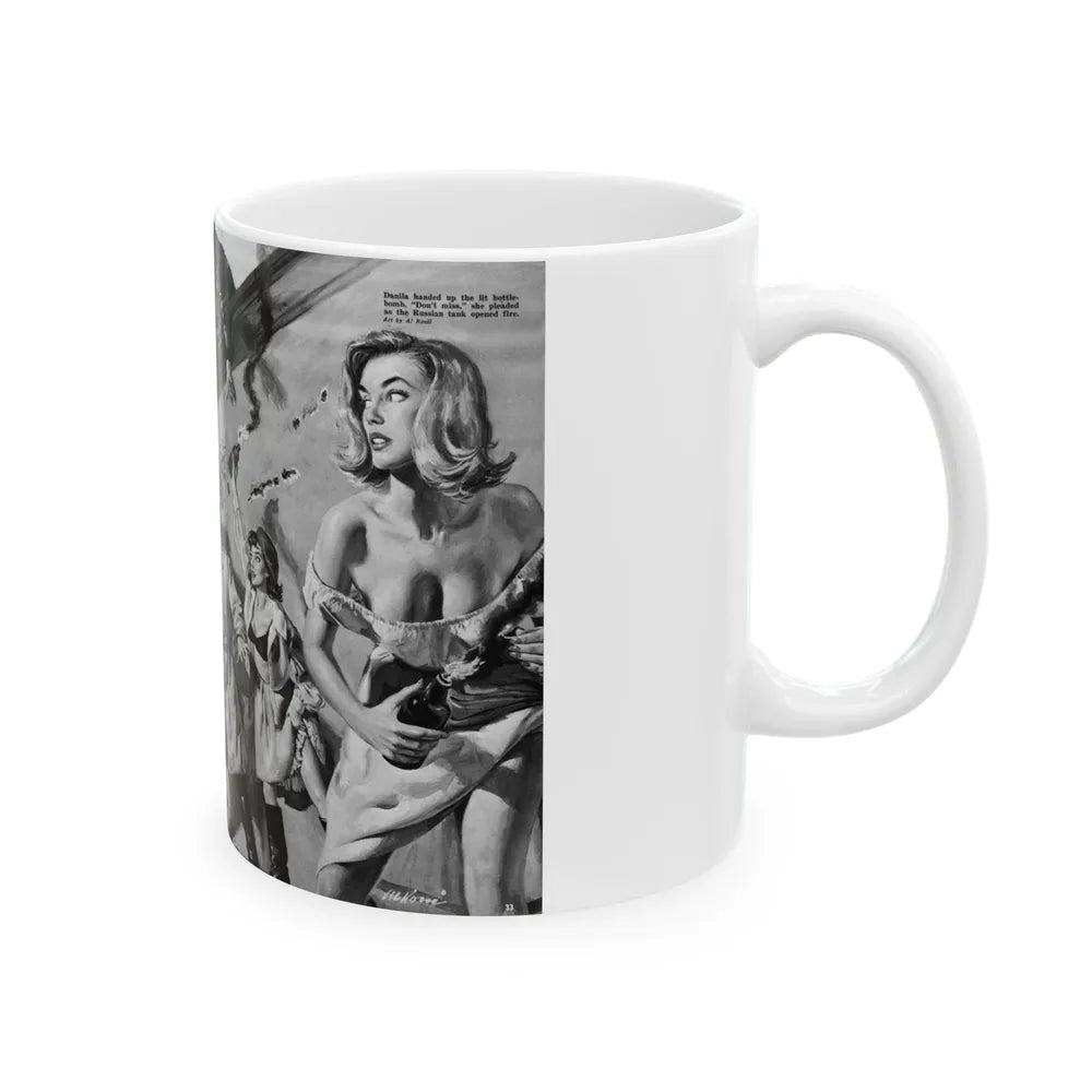 Freedom Girl's' Iron Curtain Escape, For Men Only, June 1964 - White Coffee Mug-Go Mug Yourself